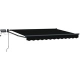Ručna zlačivna tenda s LED diodama Crna i antracit 3,5 x 2,5 m | shoptok.hr