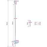 Zemaljska sidra 4 pcs Srebrna Ø10 x 60 cm Galvanizirani metal | shoptok.hr