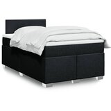 vidaXL Box spring postelja z vzmetnico črn 120x200 cm blago | Shoptok.si