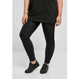 Urban Classics Women's Leggings Flock Lace Stripe - Black
