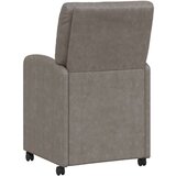  Jedilni stoli s kolesi 2 pcs Siva 57 x 67 x 95 cm Umetna koža, (5000093123) | Shoptok.si