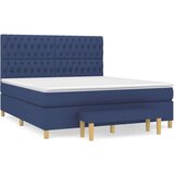  Krevet s oprugama i madracem plavi 180x200 cm od tkanine | shoptok.hr