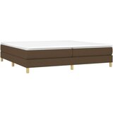  Box spring postelja z vzmetnico temno rjav 200x200 cm blago, (20724265) | Shoptok.si