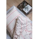 Mette Ditmer Denmark Rdeča/bež enojna posteljnina iz bombažnega satena 140x200 cm Align – | Shoptok.si