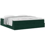  Otomanski krevet s madracem tamnozeleni 160x200 cm baršunasti | shoptok.hr
