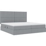  Krevet S LED lampica Svijetlo siva 200 x 200 cm tkanina | shoptok.hr