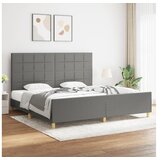  Za krevet s uzglavljem tamnosivi 200 x 200 cm od tkanine | shoptok.hr