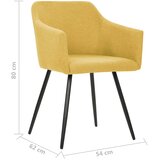  Blagovaonske stolice od tkanine 4 kom žute | shoptok.hr