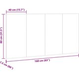  Uzglavlje kreveta Artisan hrast 160x1,5x80 cm izrađeno drvo | shoptok.hr