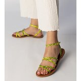 Gemre Yellow flat-soled sandals Kates | ePonuda.com
