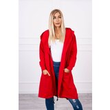 Kesi Oversize red cape with hood Cene