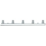 PAULMANN Svjetiljka za ogledalo Regula (200 W, D x Š x V: 65 x 5 x 7,5 cm, Srebrna, Broj žarulja: 5 Kom.) | shoptok.hr
