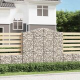  Lučne gabionske košare 2 kom 200x50x180/200cm pocinčano željezo | shoptok.hr