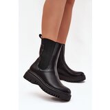 Boto Women Chelsea Boots On Platform And Flat Heel Slip On Black Ravessa | shoptok.hr