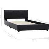  Okvir za krevet od umjetne kože crni 100 x 200 cm | shoptok.hr