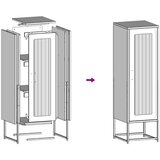 vidaXL Highboard Pink 36x39x123 cm Hladno valjano jeklo | Shoptok.si
