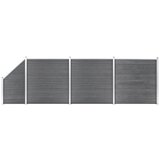 vidaXL set ograda pd WPC-a 3 kvadratne + 1 kosa 619 x 186 cm sivi Cijene