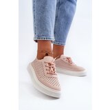 Boto Lace-Up Platform Sneakers Pink Tanvi Cene