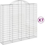  Lučne gabionske košare 7 kom 200x50x180/200cm pocinčano željezo | shoptok.hr
