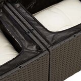  6-dijelni set vrtnih sofa s jastucima crni od poliratana | shoptok.hr