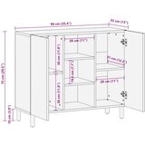  Kreveta Finš acacije smeđa 90 x 33 5 x 75 cm Čvrsto drvo manga | shoptok.hr