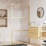 vidaXL Stijenka za walk-in tuš sa staklom ESG zlatna 100 x 195 cm Cijene