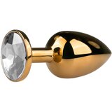 EasyToys - Anal Collection Metalni analni čep No. 1, zlat/proziran | shoptok.hr