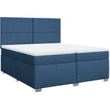  Krevet s oprugama i madracem plavi 200 x 200 cm od tkanine | shoptok.hr