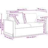SOFA Plava 158 x 78 x 80 cm Baršun | shoptok.hr