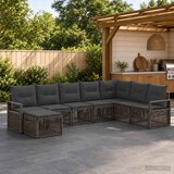  Sjedeća garnitura za vrt 8 kom. Siva poliratan 61 x 62 x 70 cm | shoptok.hr