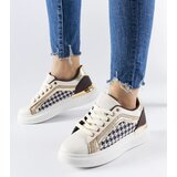 Gemre Brown-beige glitter sneakers Briercliff | ePonuda.com