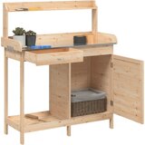  Stol za sadnju s ormarićem 110,5x45x124,5 cm masivna jelovina | Eponuda.com