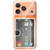AVIZAR Ovitek za iPhone 17 Pro – vgrajen žep za kartice in ojačani vogali, Prozorna, (5000274976) | Shoptok.si