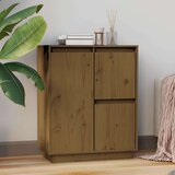  Komoda smeđa boja meda 60 x 34 x 75 cm od masivne borovine | shoptok.hr