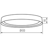 Kanlux 37318 - LED plafonsko svetlo NIFU LED/17,8W/230V prečnika 43 cm belo | Eponuda.com
