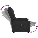  masažna fotelja od umjetne kože crna | shoptok.hr