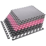  Set od 9 zaštitnih podloga u obliku slagalice za teretanu 60x60x1,0 cm sivo roza | shoptok.hr