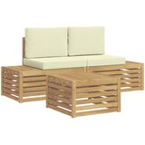  Set vanjskih sofa s jastukom Bijela 59 x 59 x 37 cm Poliester | shoptok.hr