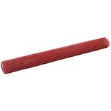 vidaXL Zicna mreza za ograjo jeklo s PVC oblogo 25x1,5 m rde | Shoptok.si