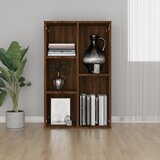  The Living Store Knjižna omara/komoda rjavi hrast 50x25x80 cm inženirski les - Knjižna Omara, (21431487) Cene