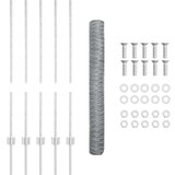  Stubovi ograde 10 kom U-kanal 100 cm Pocinčani čelik Šesterokutna ograda 1x10 m Pocinčani čelik | shoptok.hr