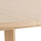 Actona Okrogla raztegljiva jedilna miza z mizno ploščo v hrastovem dekorju ø 120 cm A-Line – | Shoptok.si