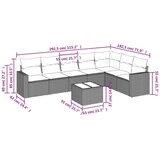 vidaXL 8-dijelni set vrtnih sofa od poliratana s jastucima sivi | shoptok.hr