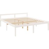  za starije s uzglavljem bijeli 200x200 cm masivnog drva | shoptok.hr