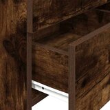 vidaXL Nočna omarica z 2 predaloma dimljen hrast 40x36,5x62 cm | Shoptok.si