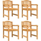  5-dijelni vrtni blagovaonski set od masivne tikovine Smeđa Dužina stola 110 cm | shoptok.hr