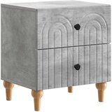 vidaXL Noćni ormar s ladicama 2 pcs Betonska siva 43 x 34 5 x 48 cm - Betonska siva 2 | shoptok.hr