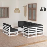  Sedežna garnitura 8-delna z blazinami trdna borovina | Shoptok.si