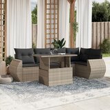 vidaXL 7-dijelni set vrtnih sofa svjetlosivi od poliratana | shoptok.hr