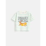 Reserved Pamučna majica s printom - krem | shoptok.hr
